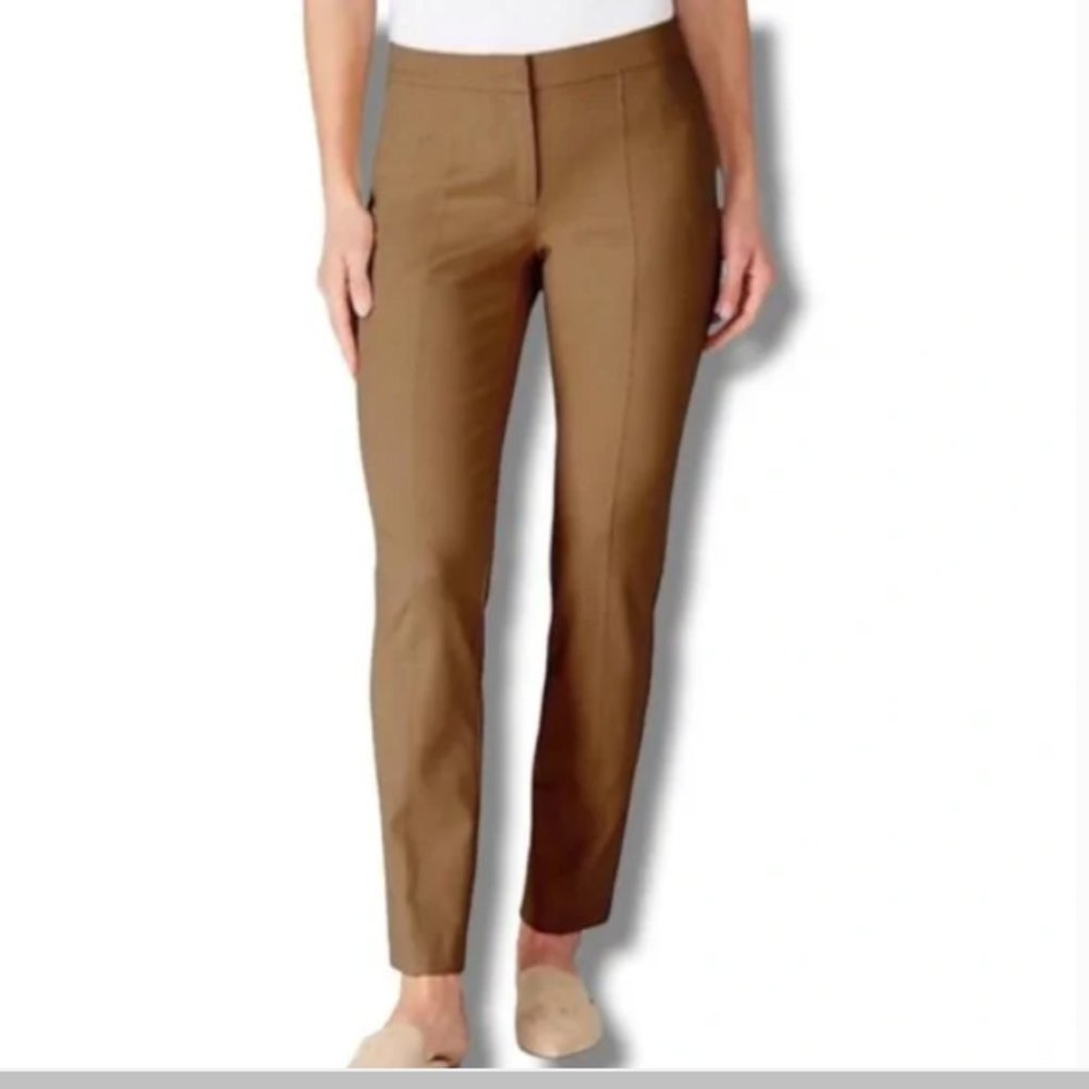 🌻Premium Straight Leg Crop Bi-Stretch Pants Acorn/Brown Petite 8